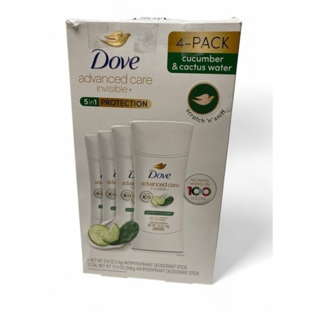 Dove Advanced Care Invisible+ Antiperspirant Deodorant 2.6 Oz 4 Pk READ